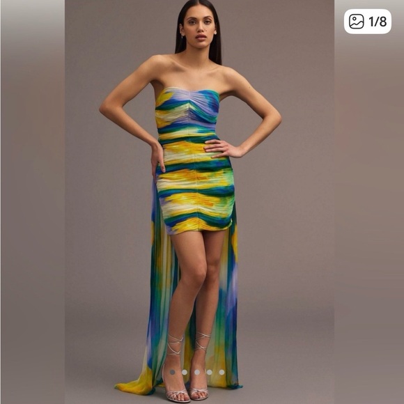 Colorful Strapless Dress - Picture 11 of 11